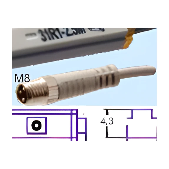 M8-31P-R2 (PNP) XZ-30CM SOKET GİRİŞLİ MANYETİK SENSÖR (ERKEK)