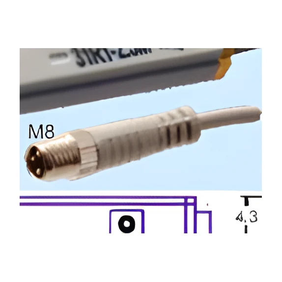 M8-31P-R1XZ-30CM SOKET GİRİŞLİ MANYETİK SENSÖR (ERKEK)